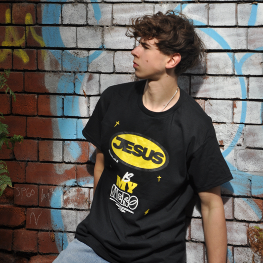Jesus Is My Hero. Batman-Inspired T-shirt (Unisex)