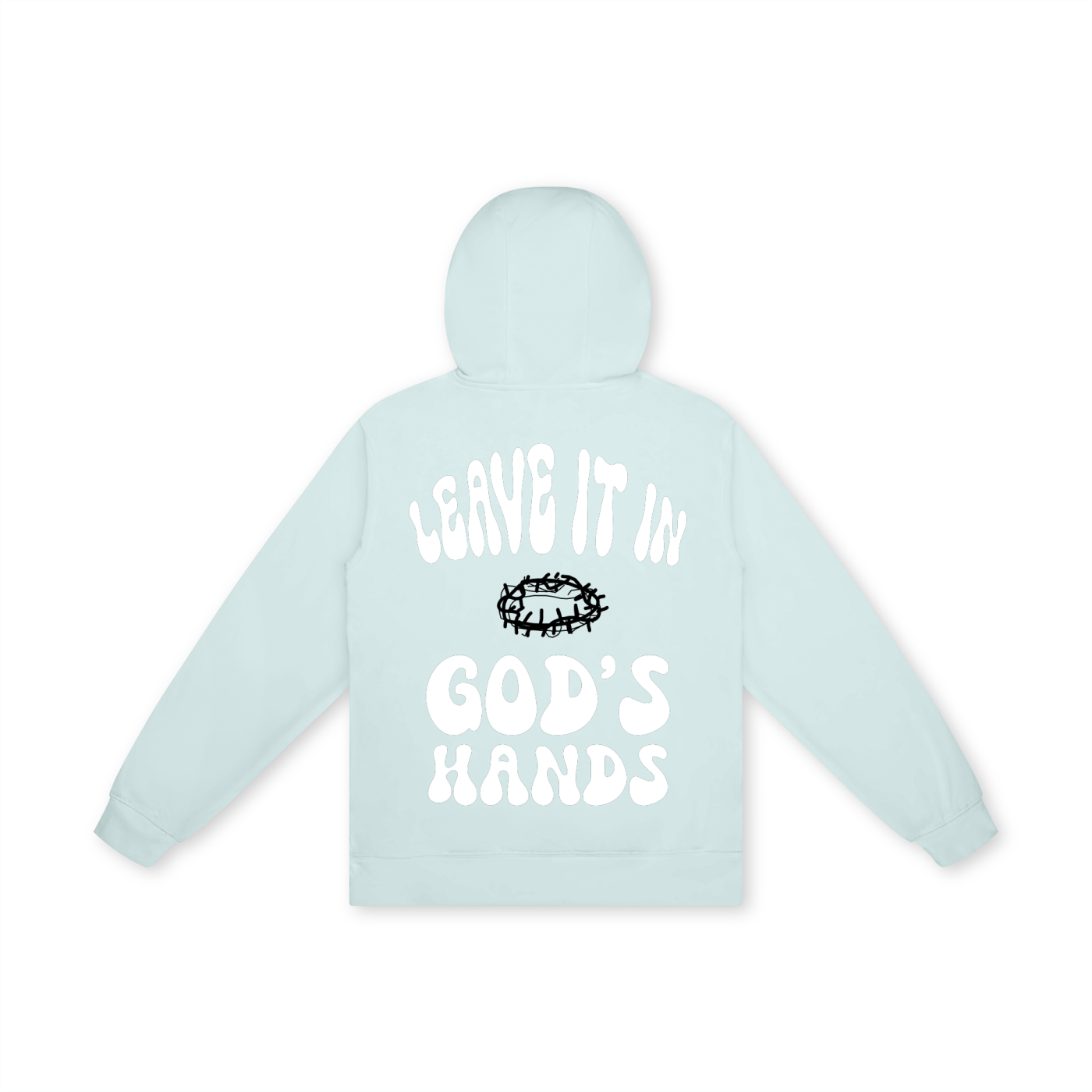 'Leave it in GOD"S HANDS' Light Blue Unisex Hoodie