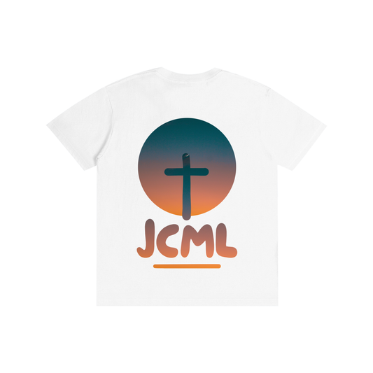 'Jesus Changed My Life' Sunset White Unisex Tee