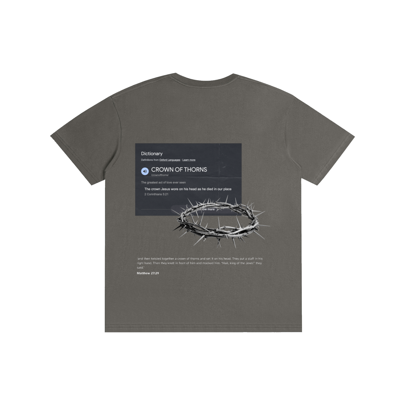 ' I gave him thorns but he gave me grace ' Unisex tee