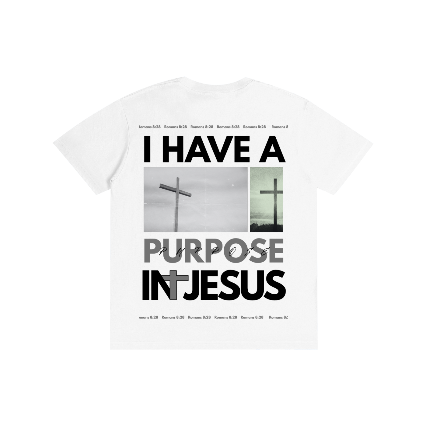 'I Have A Purpose' (Black) white tee