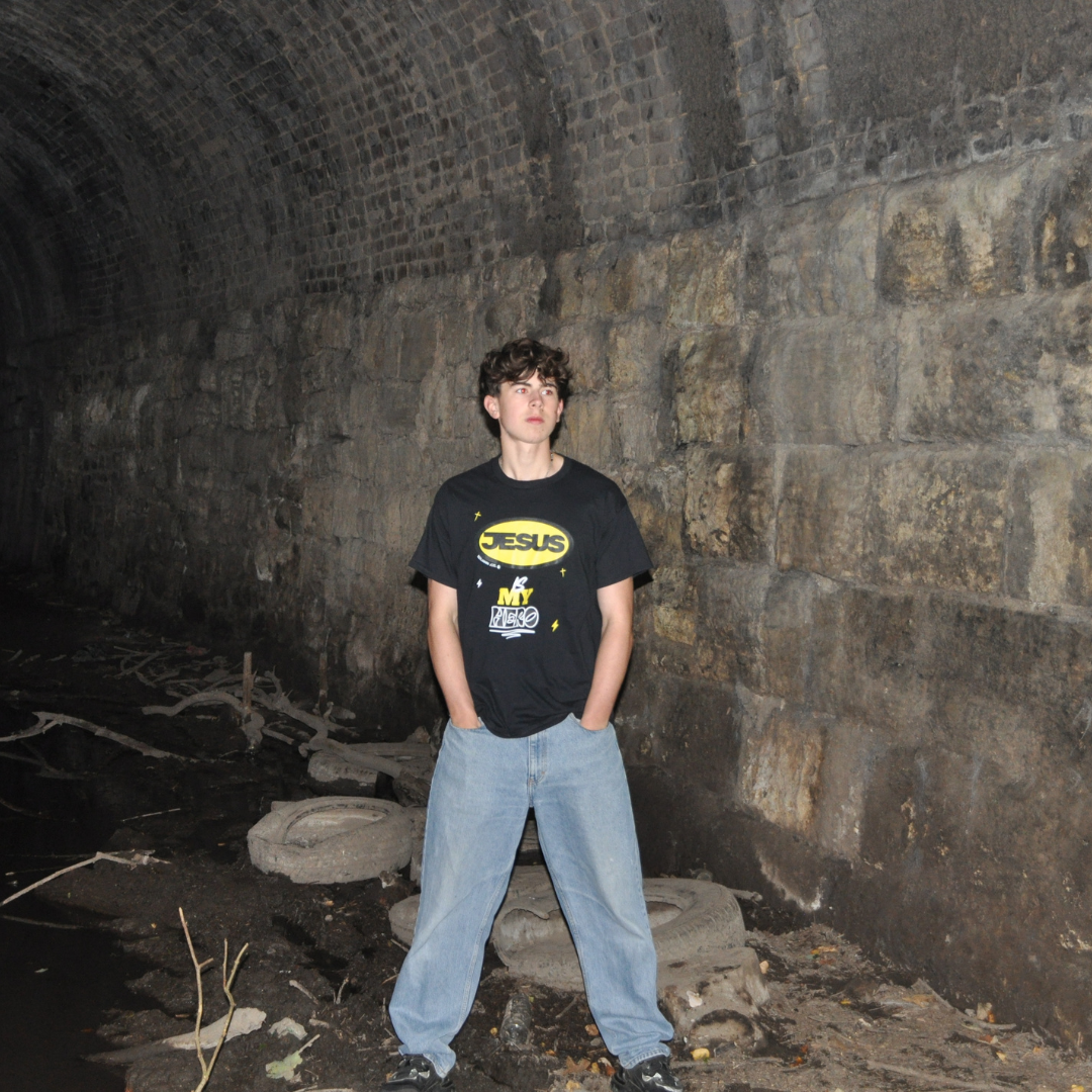 Jesus Is My Hero. Batman-Inspired T-shirt (Unisex)